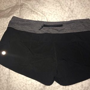 Black lululemon speed shorts
